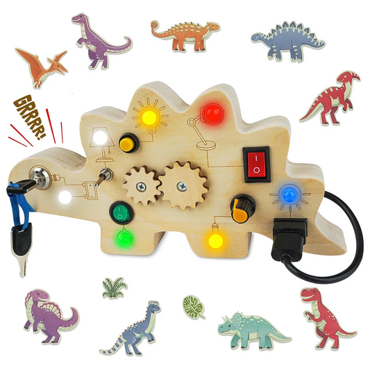 Creatief Dino Prikbord - Busy Board voor Peuters-Toys-De Bazelaar