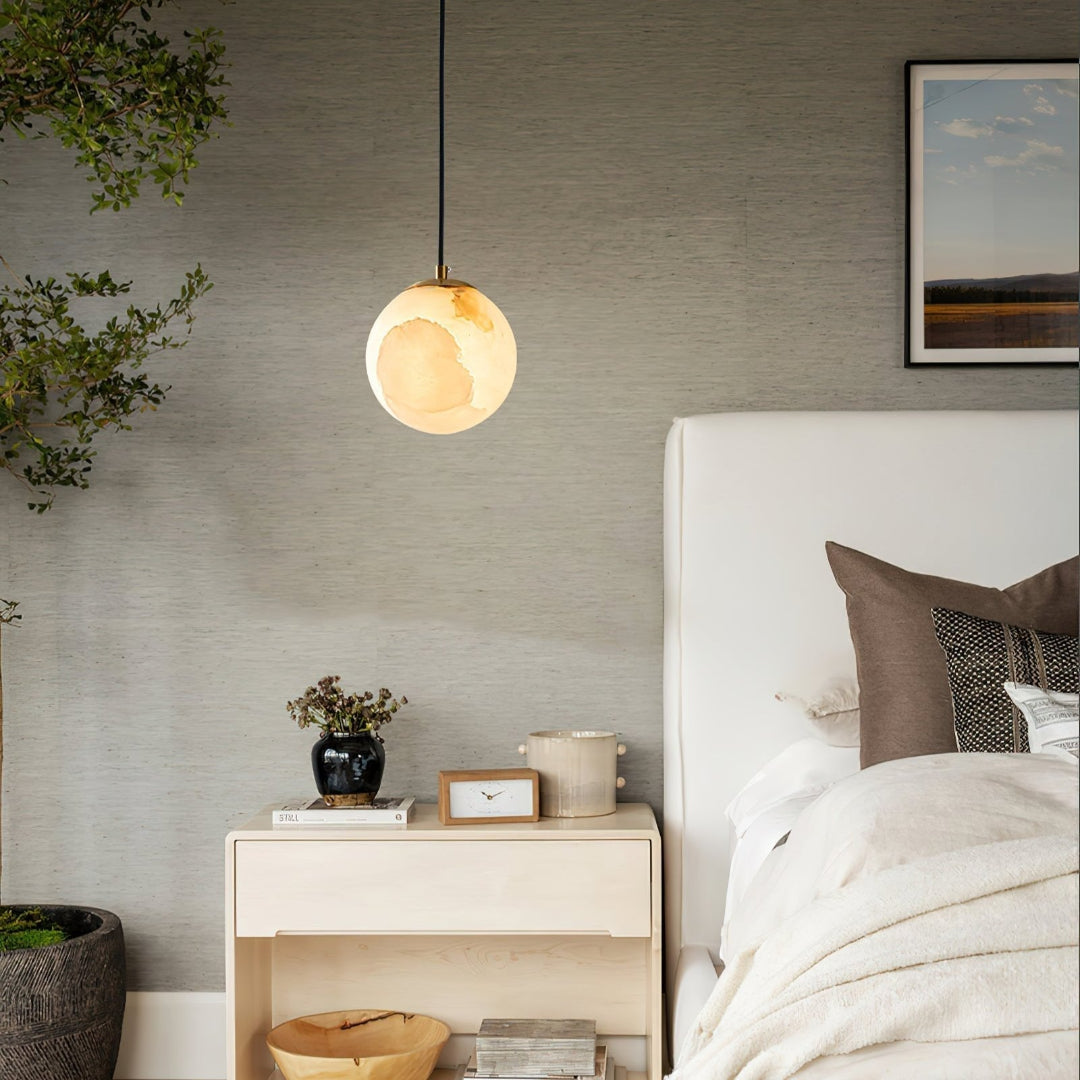 Luxe Albasten Hanglamp - Elegantie en Sfeervolle Verlichting