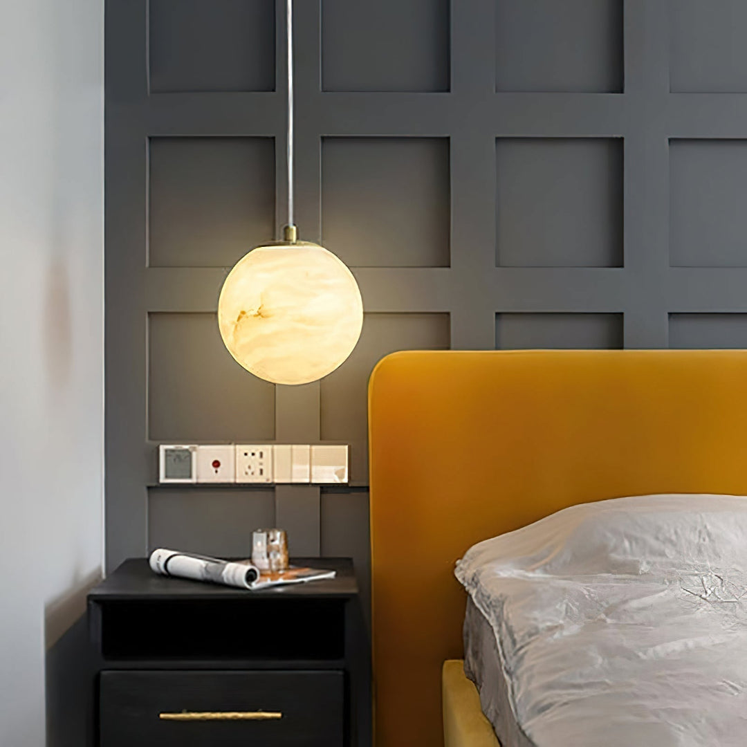 Luxe Albasten Hanglamp - Elegantie en Sfeervolle Verlichting