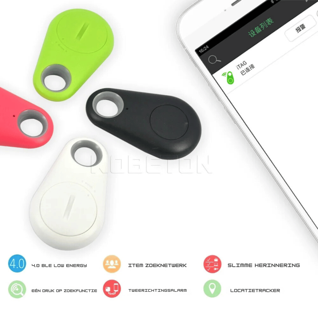 Smart Tag Bluetooth Tracker - Sleutel en Tasvinder + Alarm