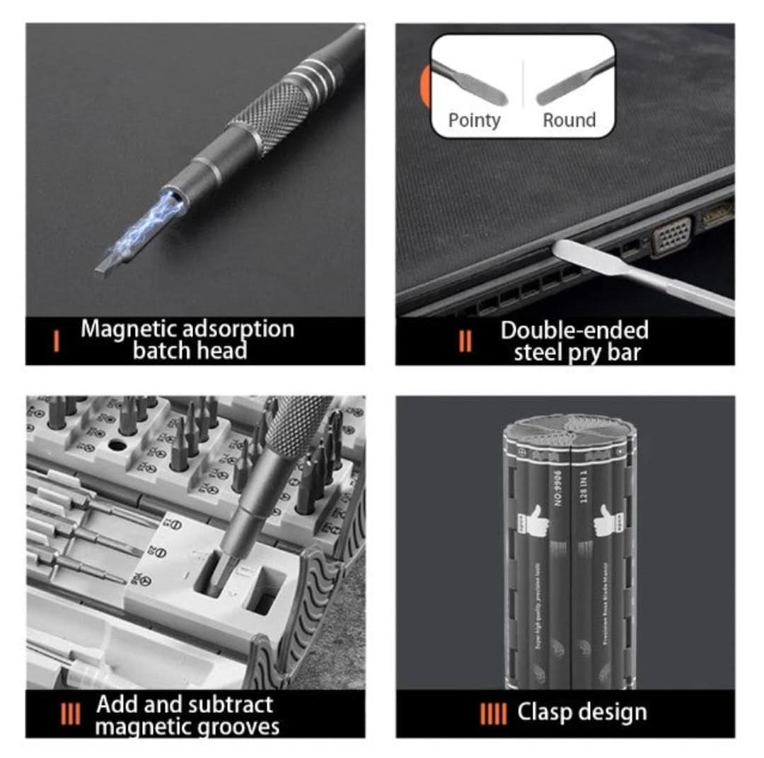 128 In 1 Precisie | Schroevendraaier Set - #128 In 1 Precisie | Schroevendraaier SetDe Bazelaar