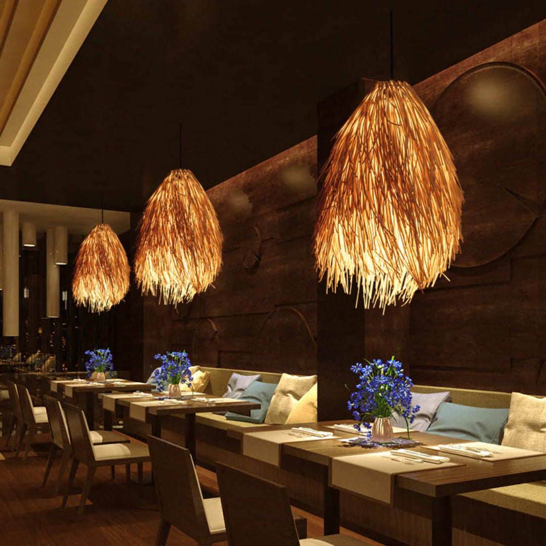BambooLuxe Hanglamp - Natuurlijke Rotan Sfeer voor Elk Interieur