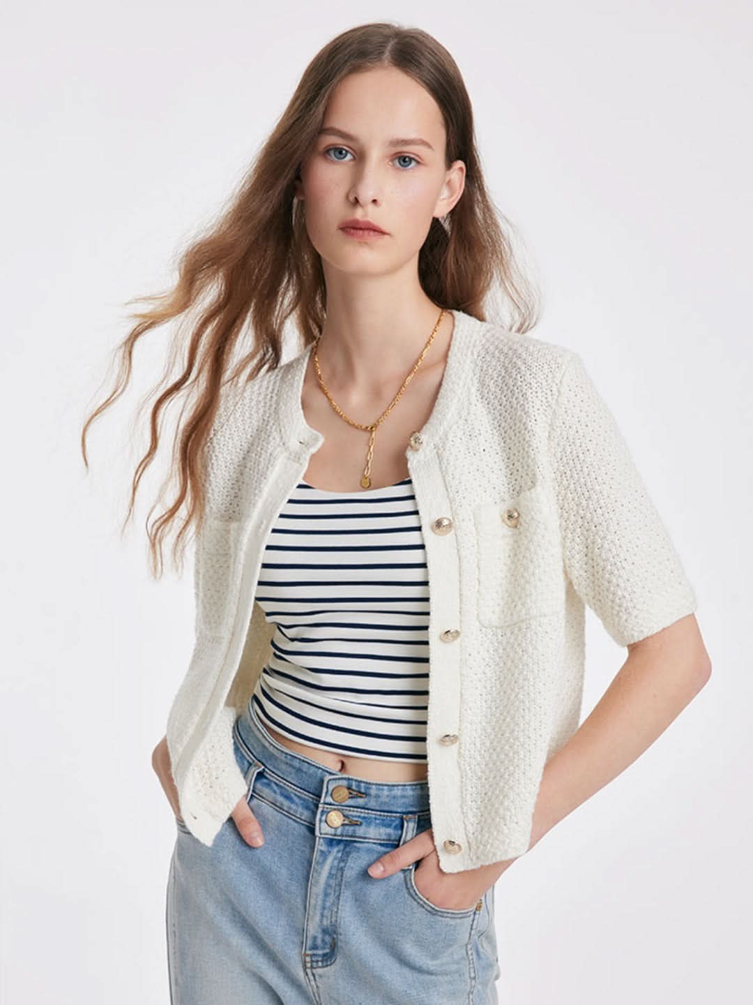 Gebreide Vest - Opengewerkt