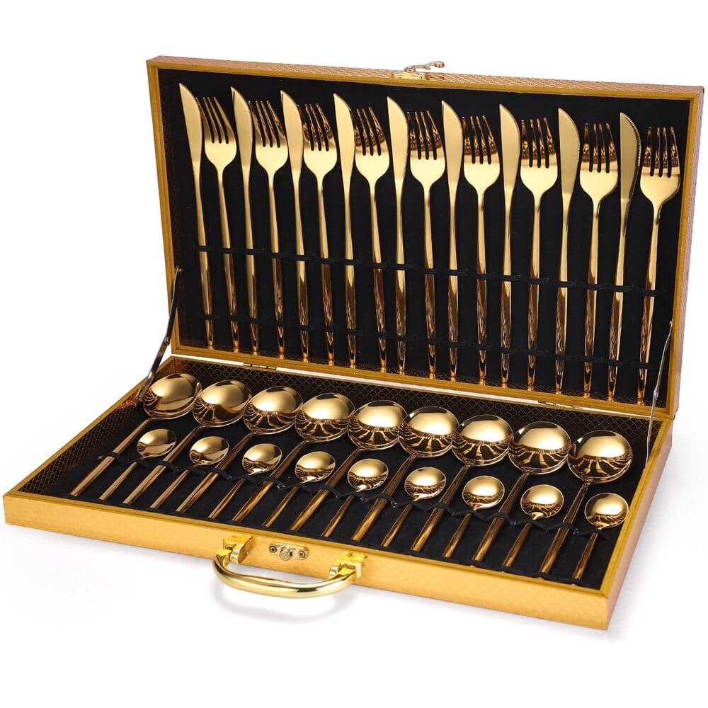 Premium Bestekset - 24-Delige RVS - Perfect voor Feestjes-Cutlery Sets-De Bazelaar
