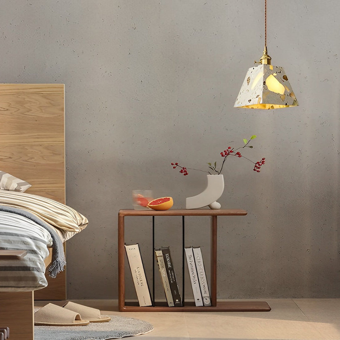 Hanglamp LED in Terrazzo Marmer – Modern Scandinavisch Design