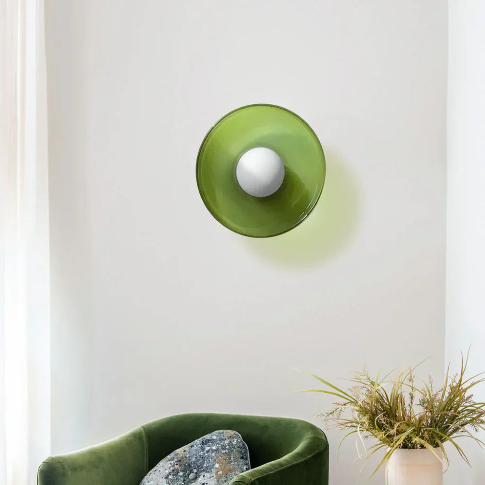 Olive Disc Wandlamp – Modern en Elegant Design-light decor-De Bazelaar