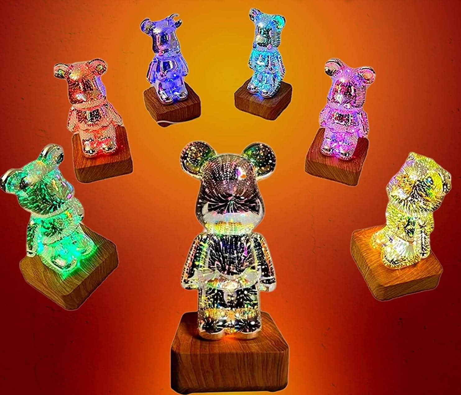 3D Vuurwerkbeer Lamp-Decoration Home-De Bazelaar