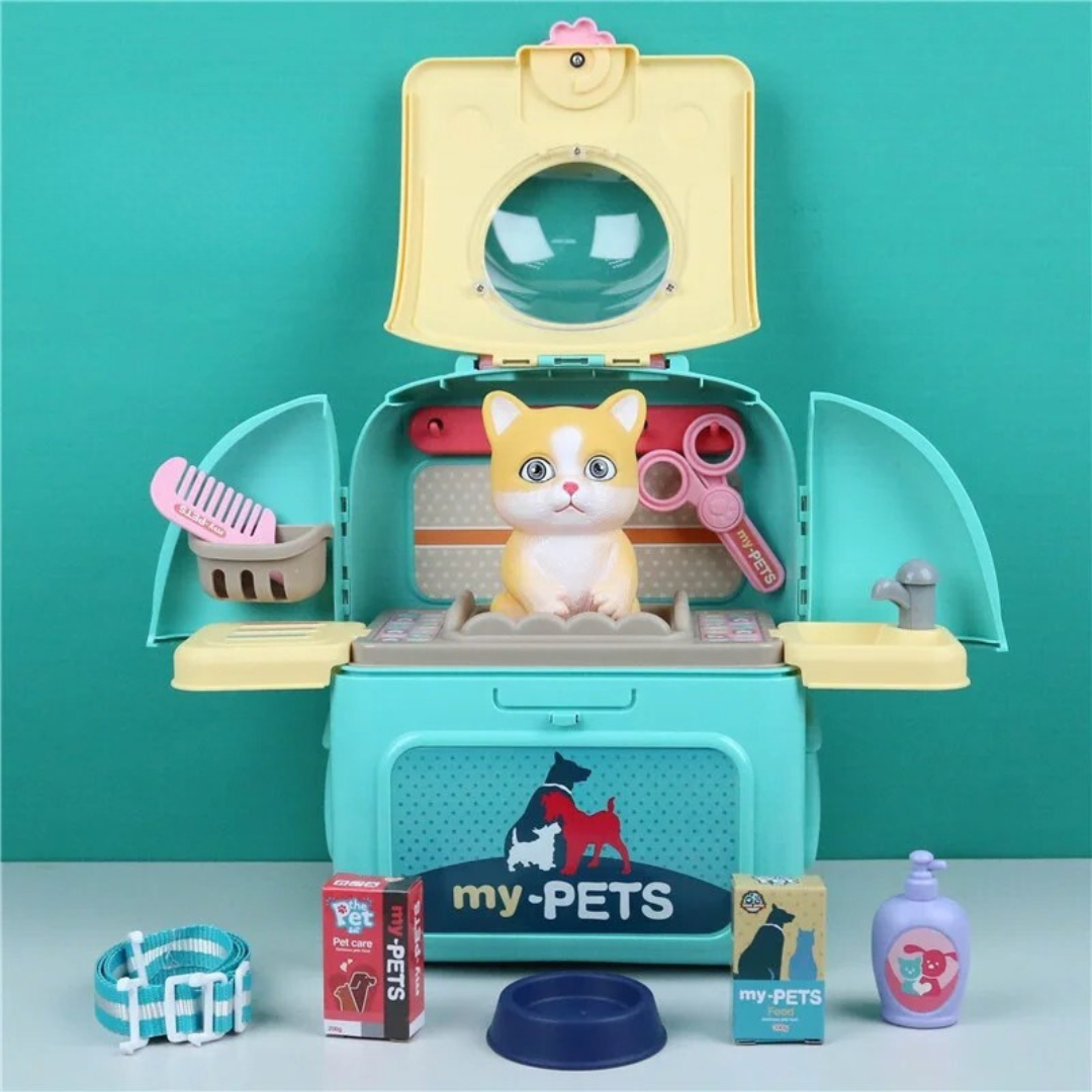 Pet Paradise - Draagbare Dierenverzorgingsset - Voor Kinderen - Speel en Leer-Toys-De Bazelaar