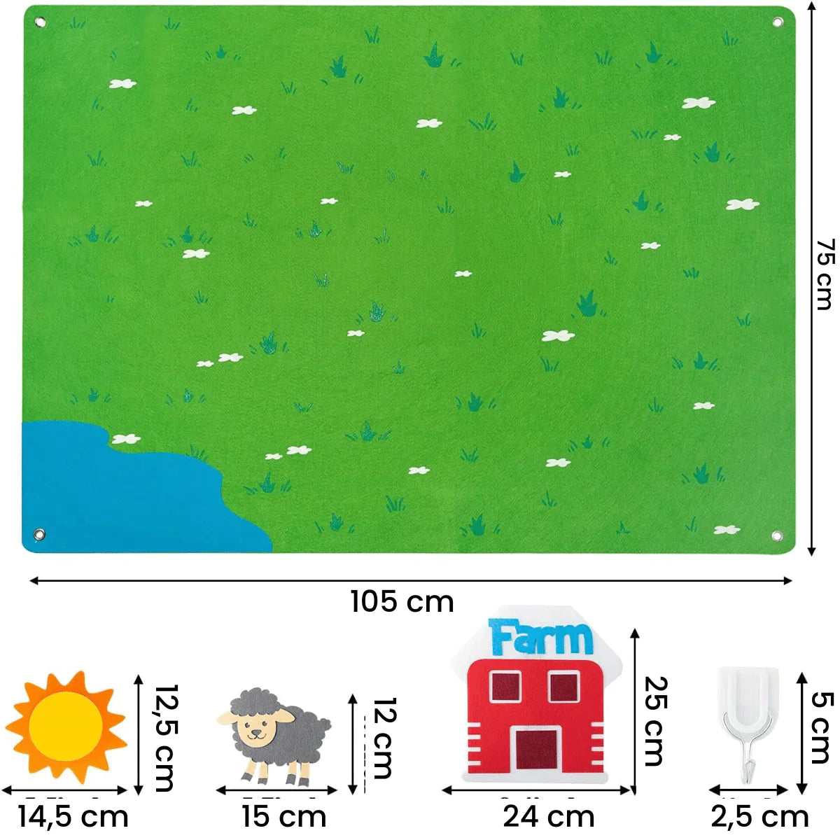 Dieren Viltbord - Educatief Speelplezier voor Kinderen-Educational Toys-De Bazelaar