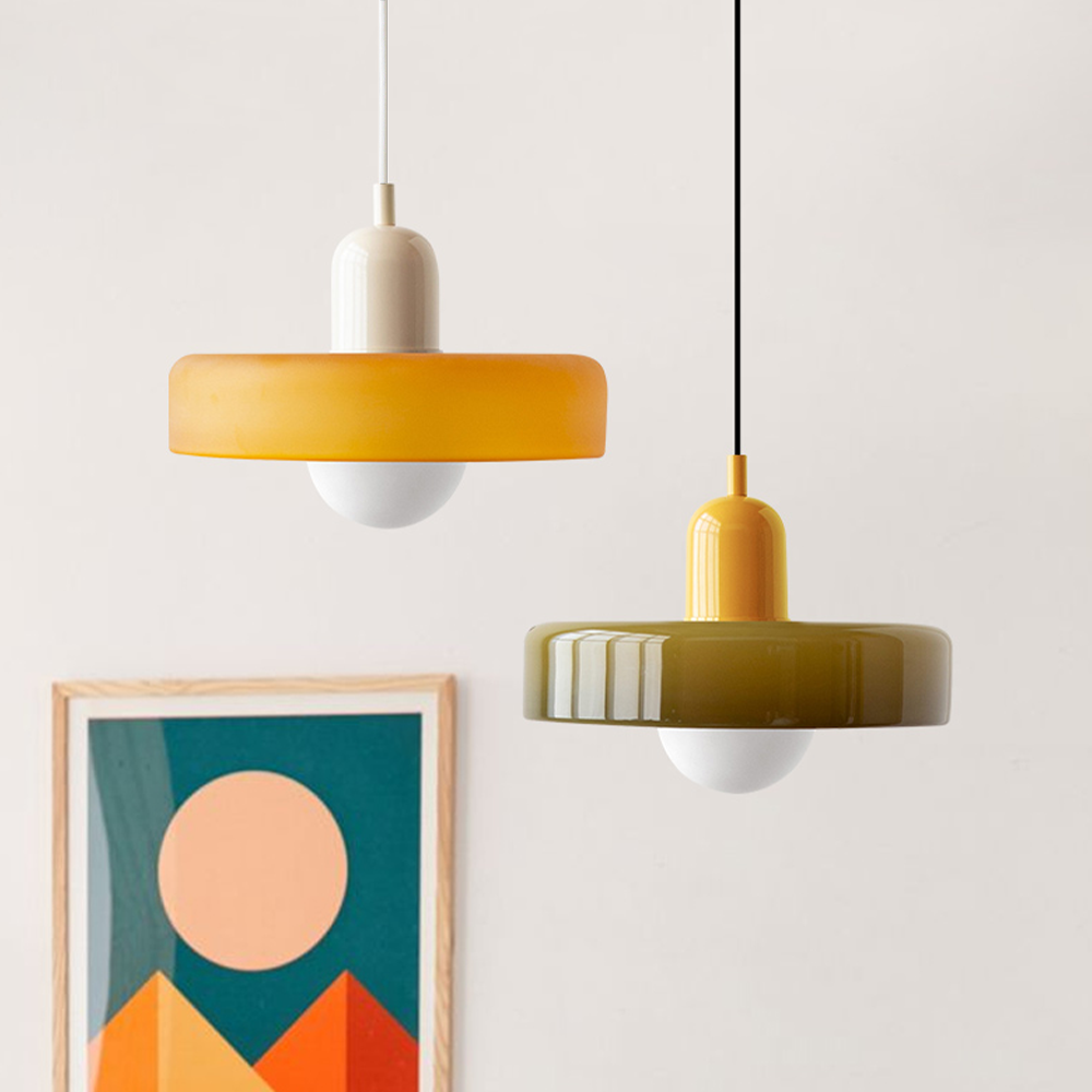 Bauhaus Hanglamp van Gekleurd Glas – Modern & Stijlvol-light decor-De Bazelaar