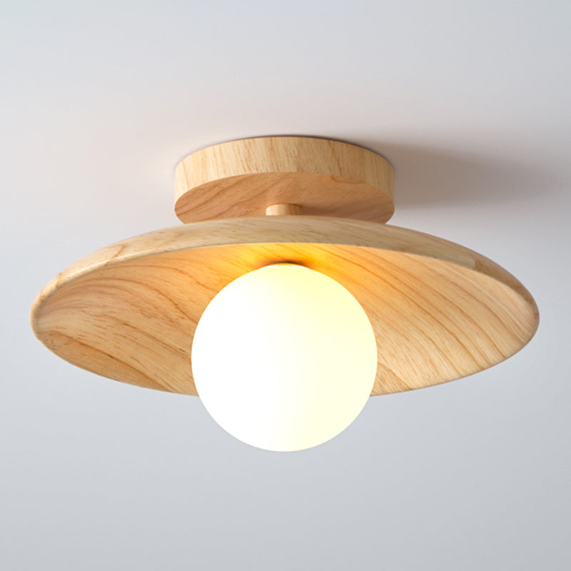NatureGlow Houten Plafondlamp - Elegant en Milieuvriendelijk-light decor-De Bazelaar