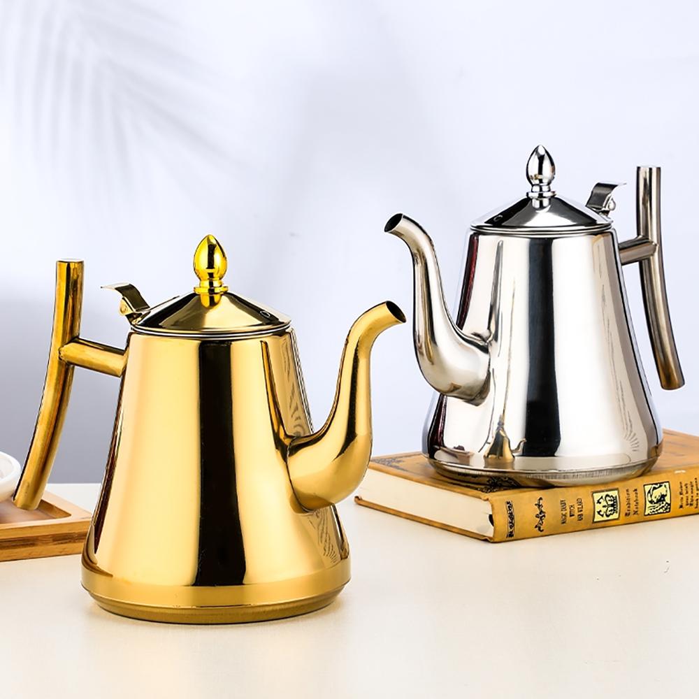 RVS Kettle - Ingebouwd Filter - Perfecte Thee en Koffie-Coffee & Tea-De Bazelaar