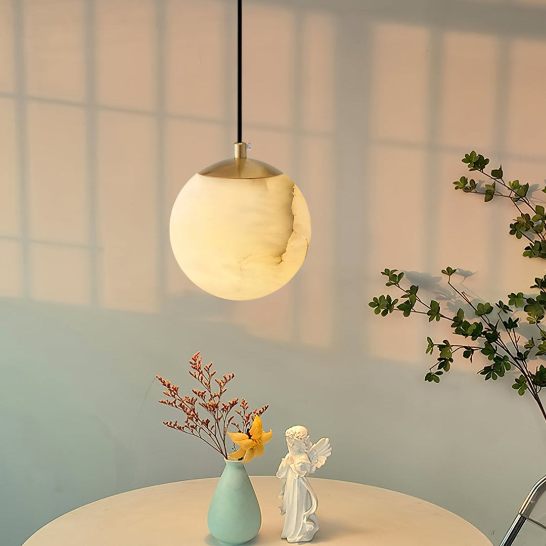 Luxe Albasten Hanglamp - Elegantie en Sfeervolle Verlichting