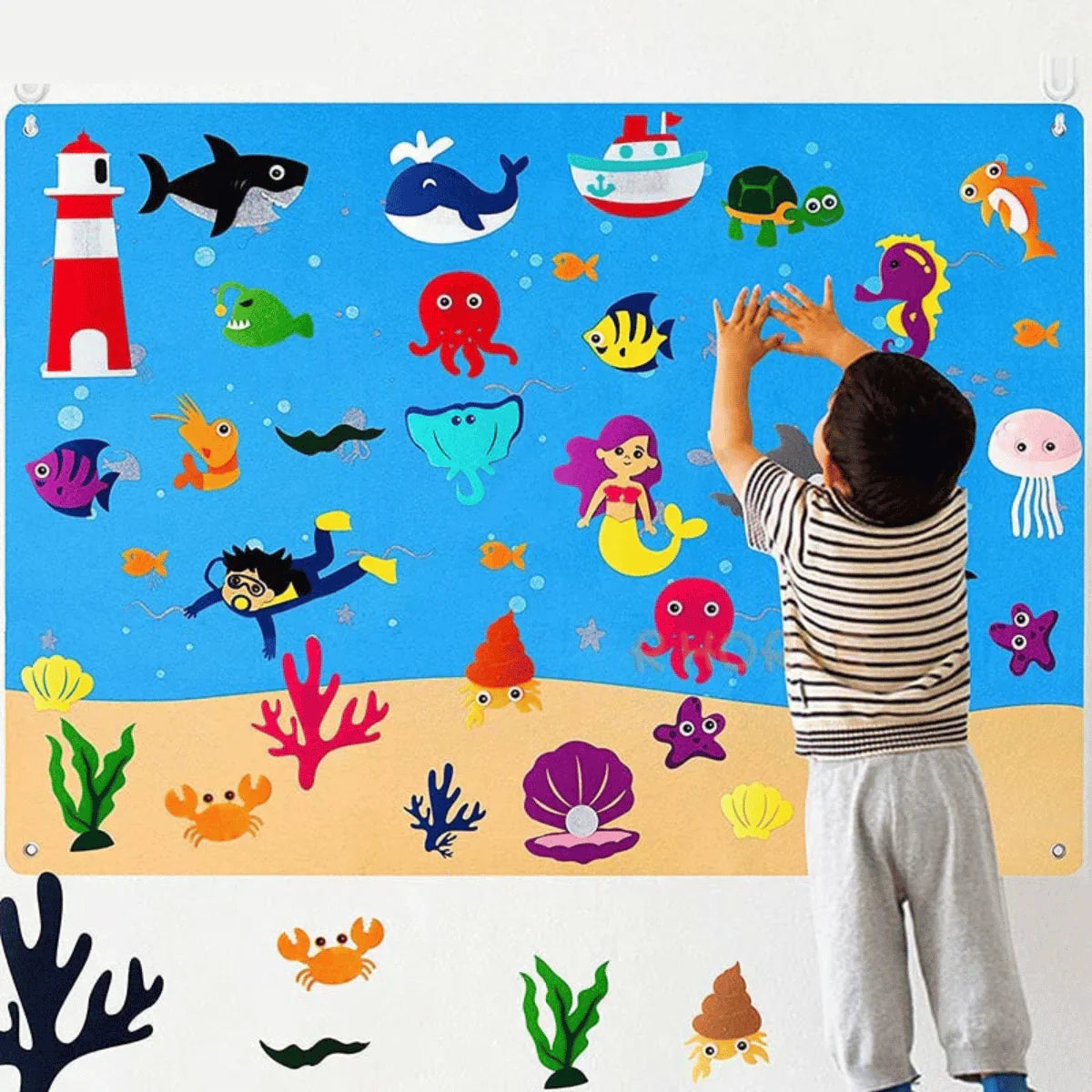 Dieren Viltbord - Educatief Speelplezier voor Kinderen-Educational Toys-De Bazelaar