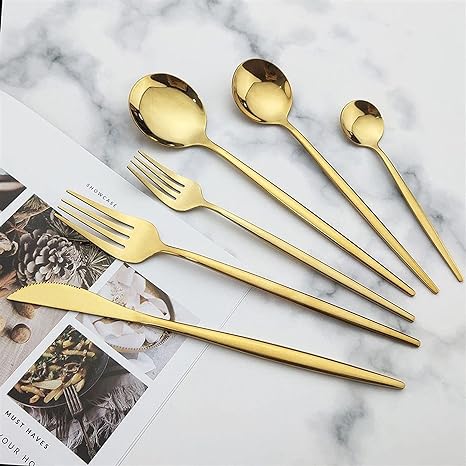 Minimalistische Bestekset - 30-delig RVS Tafelgerei voor Elegantie-Cutlery Sets-De Bazelaar