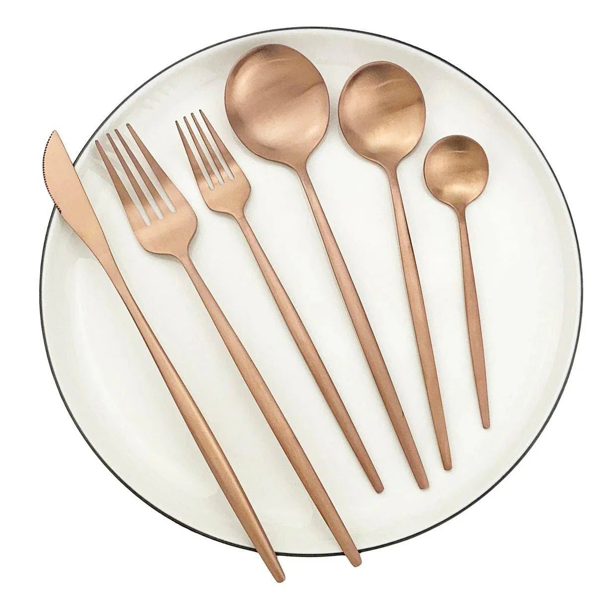 Minimalistische Bestekset - 30-delig RVS Tafelgerei voor Elegantie-Cutlery Sets-De Bazelaar