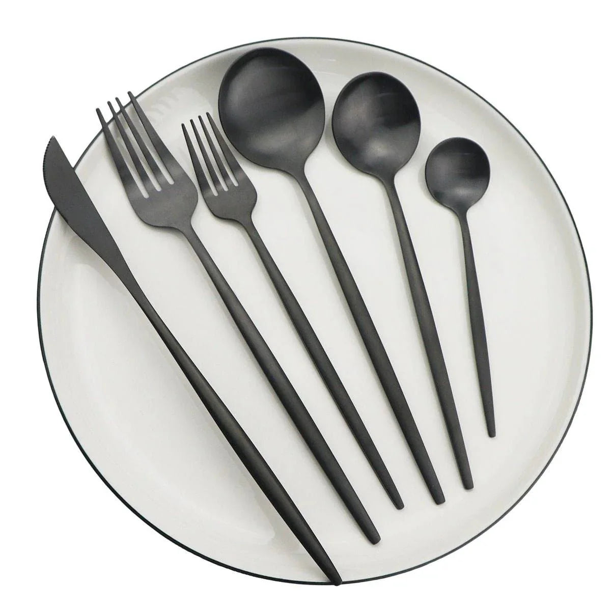 Minimalistische Bestekset - 30-delig RVS Tafelgerei voor Elegantie-Cutlery Sets-De Bazelaar