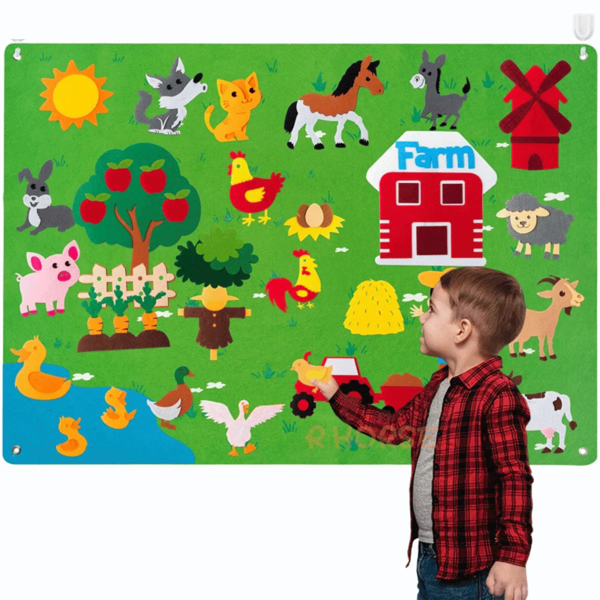 Dieren Viltbord - Educatief Speelplezier voor Kinderen-Educational Toys-De Bazelaar