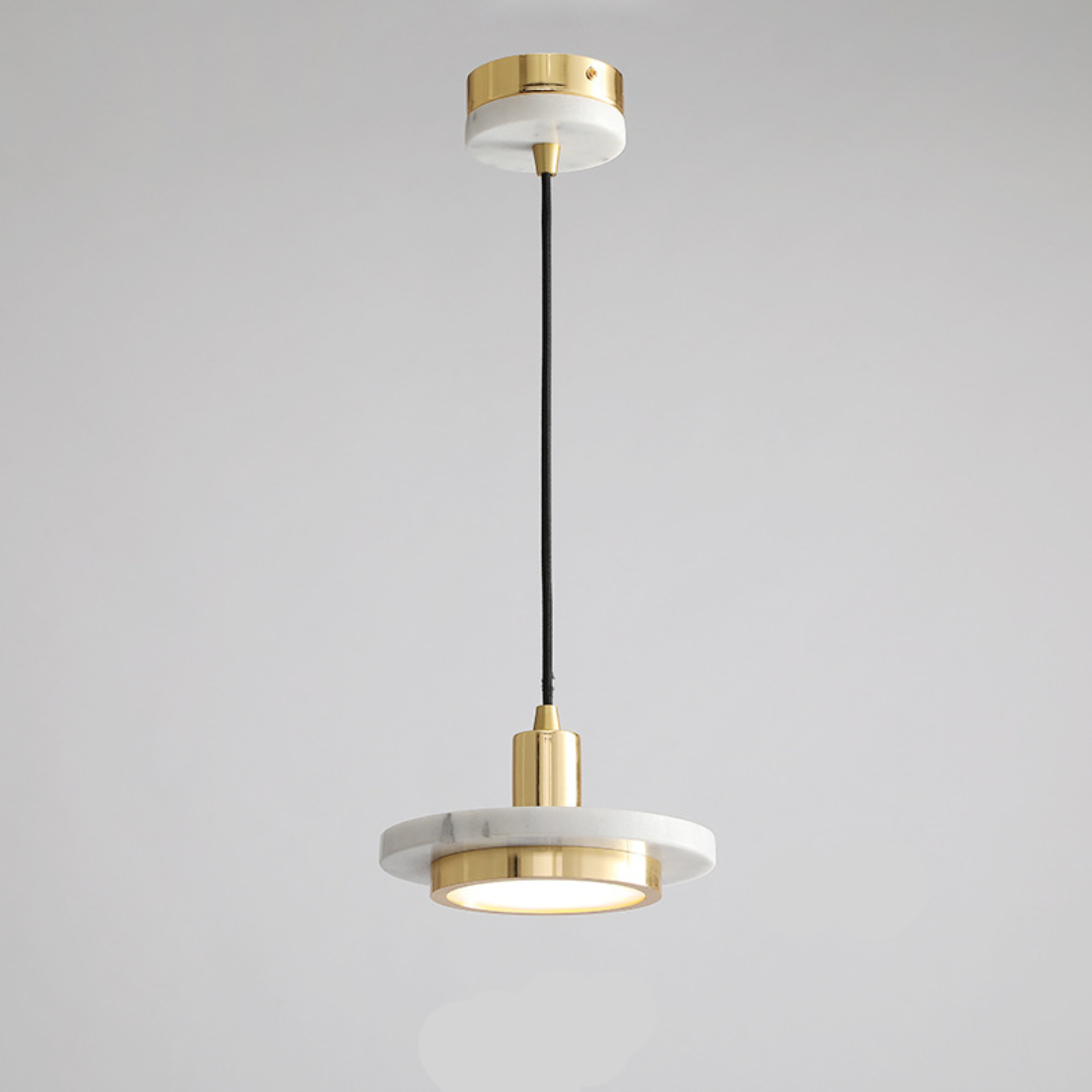 Elegante Moderne Hanglamp met Marmeren Afwerking-light decor-De Bazelaar