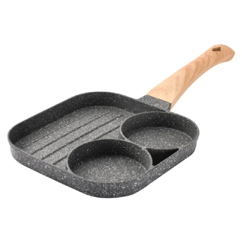 4-Kops Anti-aanbak Eieren Bakpan - Steen Coating - Perfecte Eieren - Makkelijk Schoonmaken-Cookware-De Bazelaar