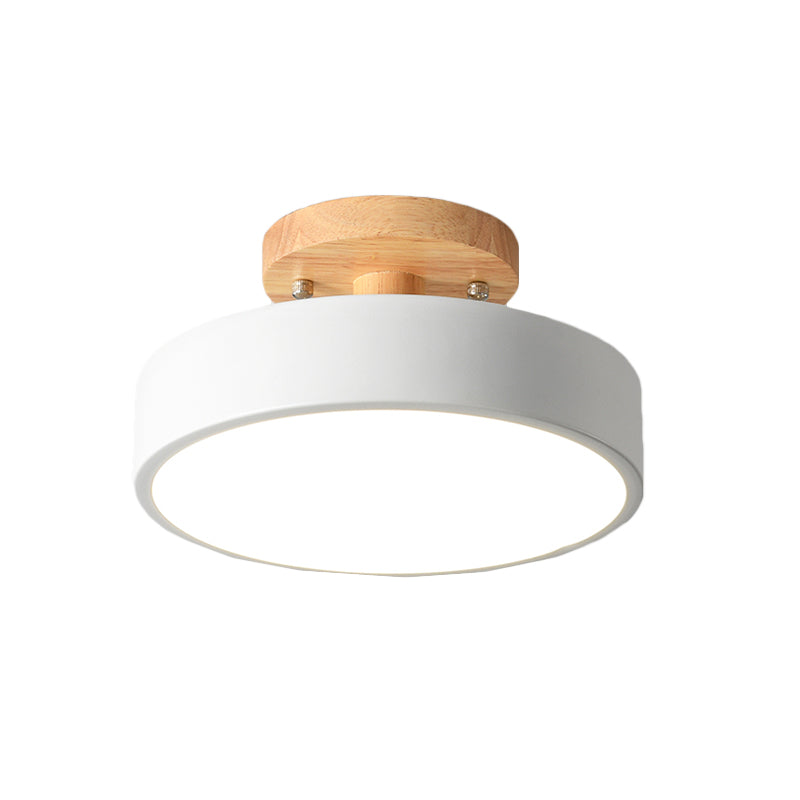 Scandinavische Houten LED Plafondlamp voor Gang-light decor-De Bazelaar