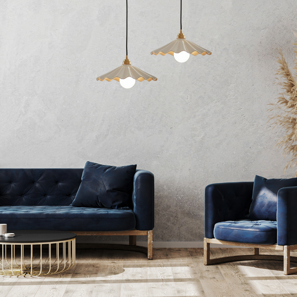 Japandi Keramische Hanglamp – Minimalistisch en Elegant-light decor-De Bazelaar