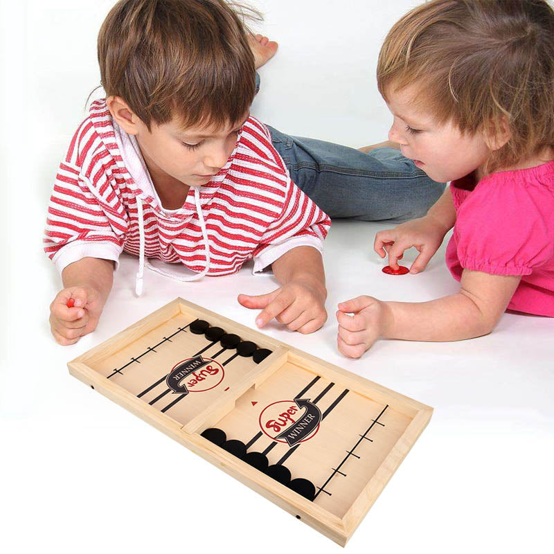 PlayFun - Dubbelzijdig Sling Puck Bordspel - Familieplezier voor Iedereen-Board Games-De Bazelaar