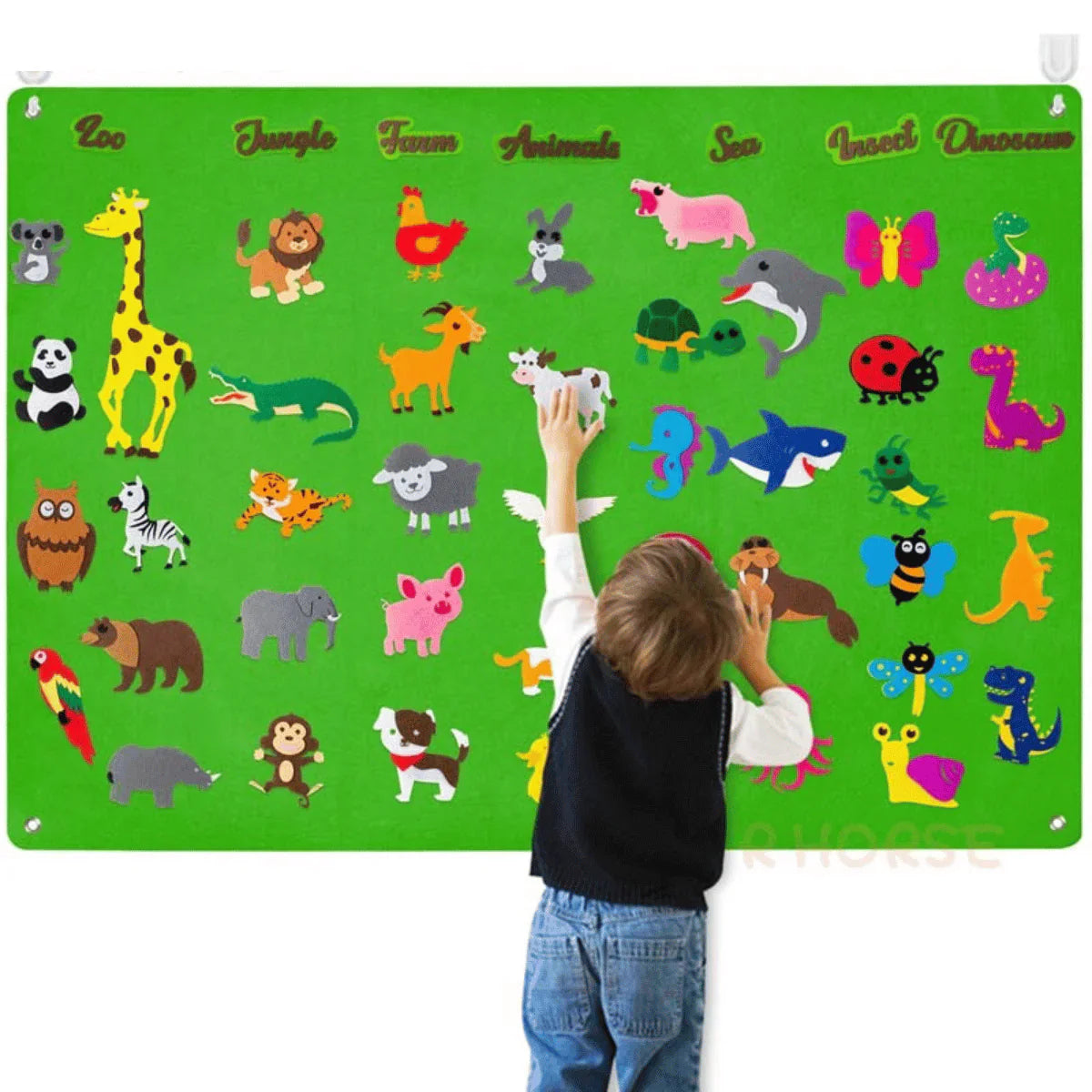 Dieren Viltbord - Educatief Speelplezier voor Kinderen-Educational Toys-De Bazelaar