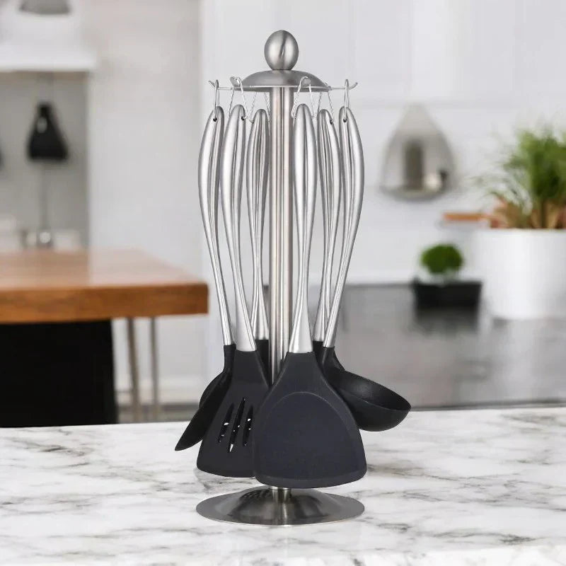 RVS Keukengerei Set - Antiaanbaklaag - Duurzaam en Functioneel-Cooking Utensil Sets-De Bazelaar
