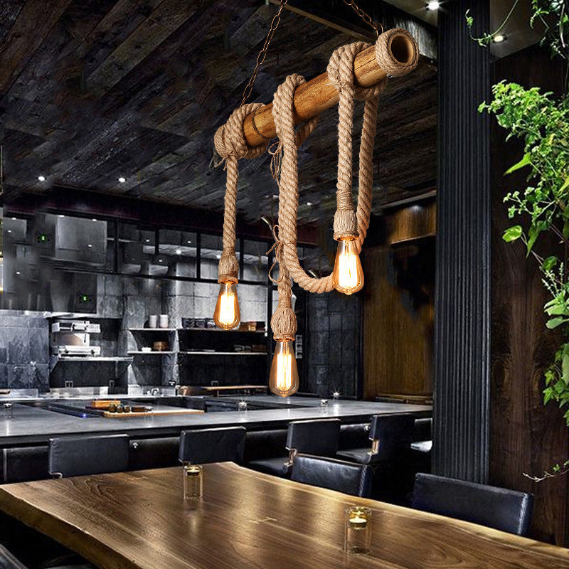 Verstelbare Industriële Bamboe Plafondlamp-light decor-De Bazelaar