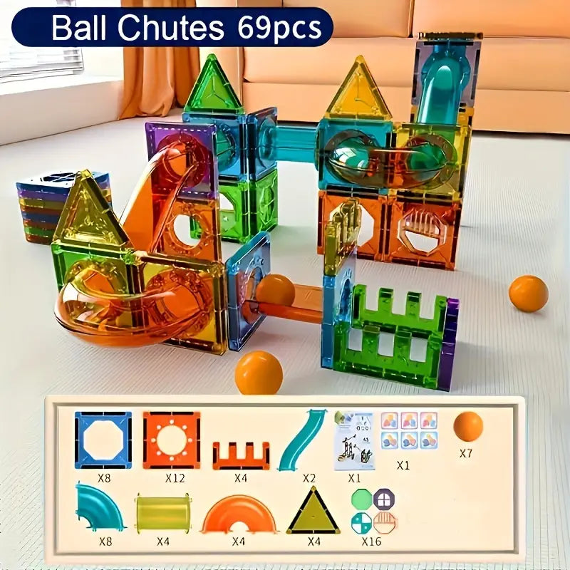 Magnetische Bouwstenen Set - 69 Stuks Avontuur Creëren-Toys-De Bazelaar