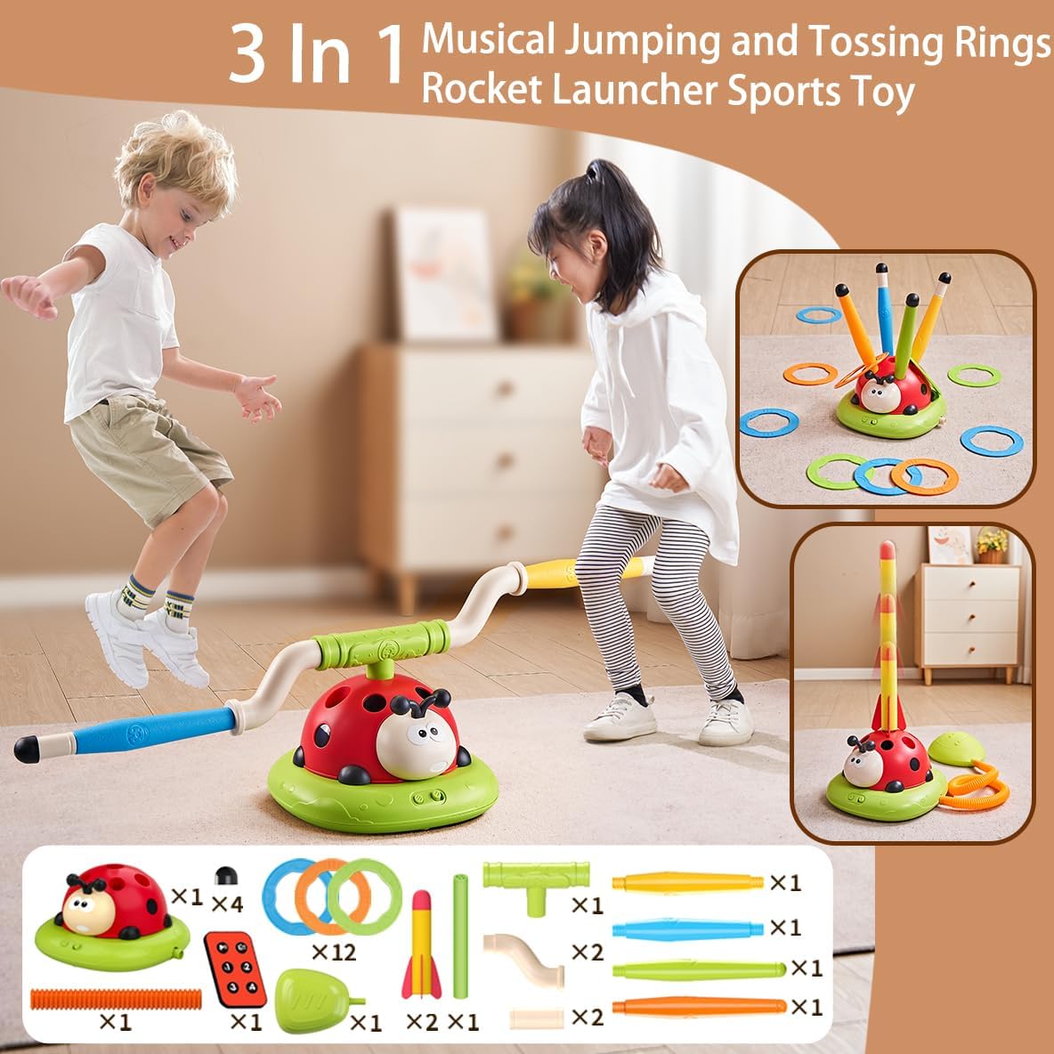 3-in-1 Ring Toss - Raketspellen Avontuur - Uniek Vermaak-Educational Toys-De Bazelaar