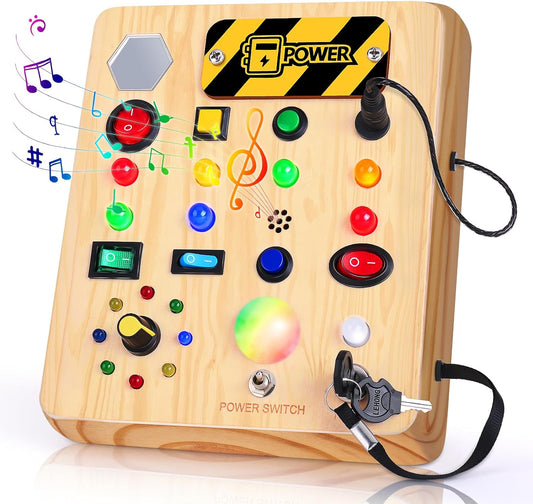 Montessori Peuter Busy Bord - Muziek & Licht Fun!-Educational Toys-De Bazelaar