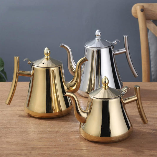 RVS Kettle - Ingebouwd Filter - Perfecte Thee en Koffie-Coffee & Tea-De Bazelaar