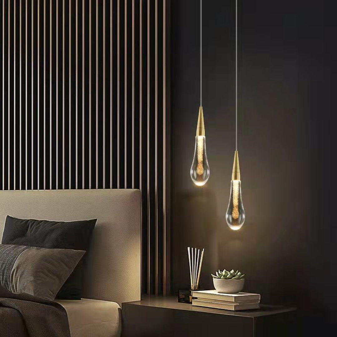 Elegante Gold Hanglamp in Druppelvorm – Luxe voor Elke Ruimte