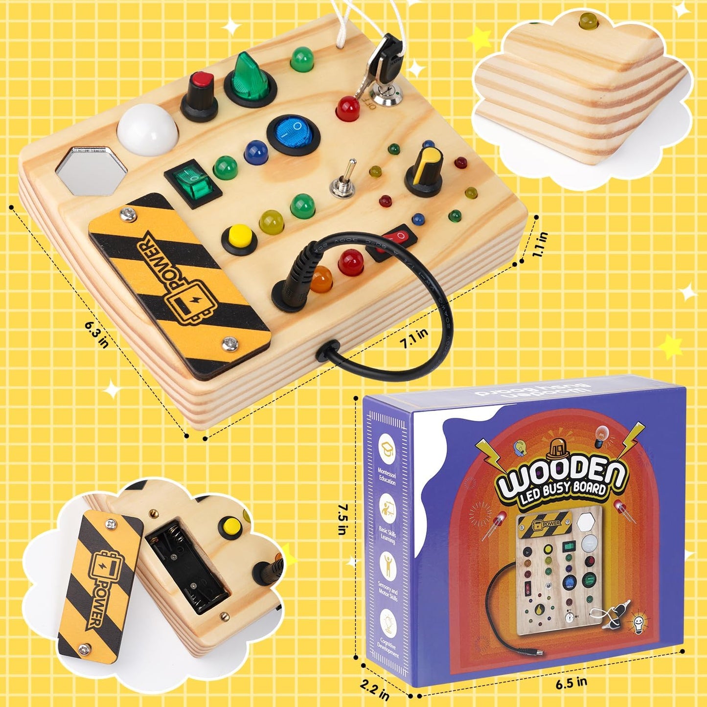 Montessori Peuter Prikbord - Creatief Ontdekken met Licht-Kind-De Bazelaar