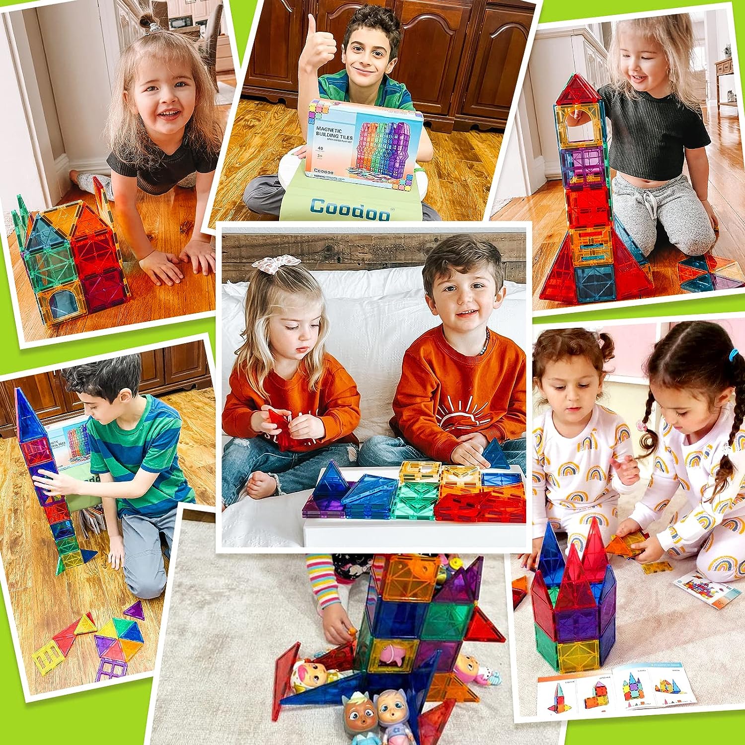 Montessori Magnetische Tegels - Creatief Bouwen - Eindeloos Plezier-Educational Toys-De Bazelaar