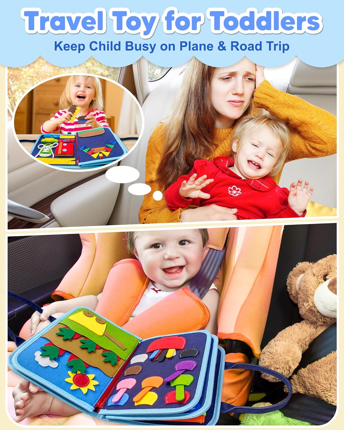 Interactief Blauw Speelbord - Leerplezier voor Kinderen-Educational Toys-De Bazelaar