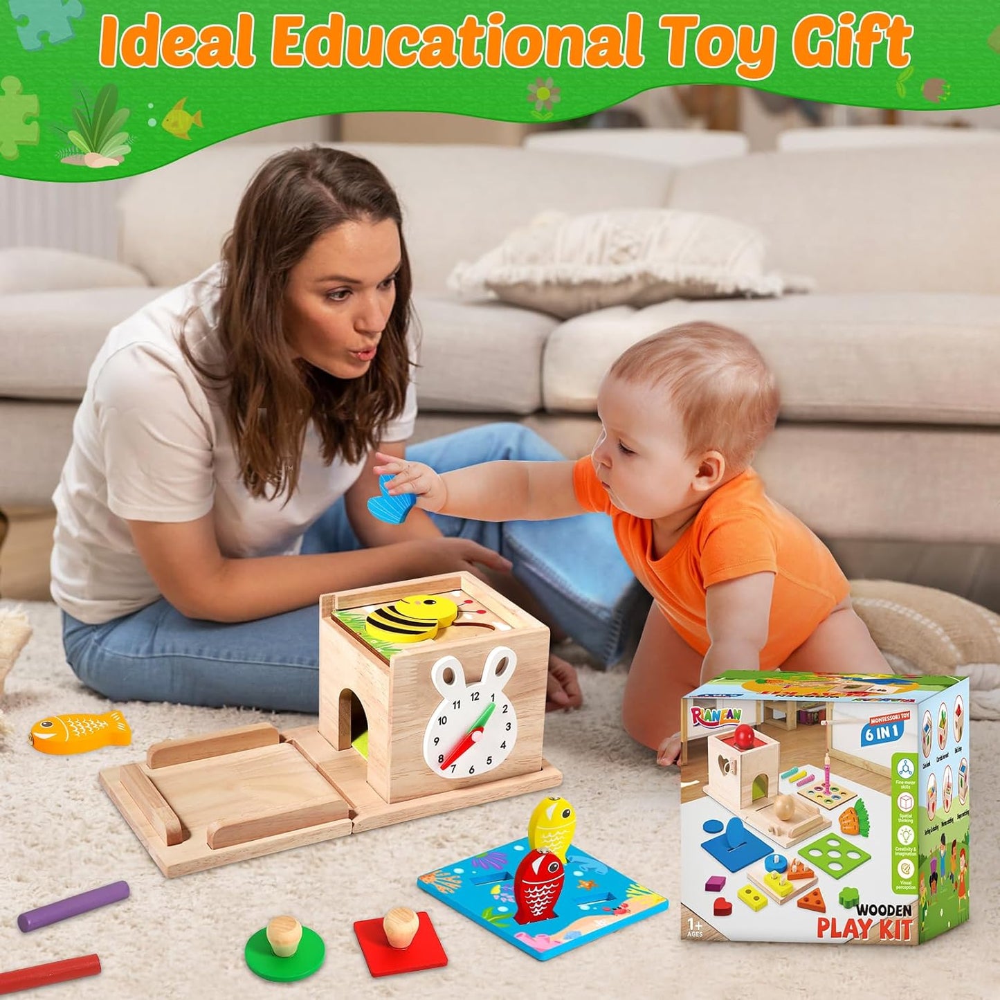 Educatieve Babyspeelgoed Set - Stimuleer Groei en Ontwikkeling-Educational Toys-De Bazelaar