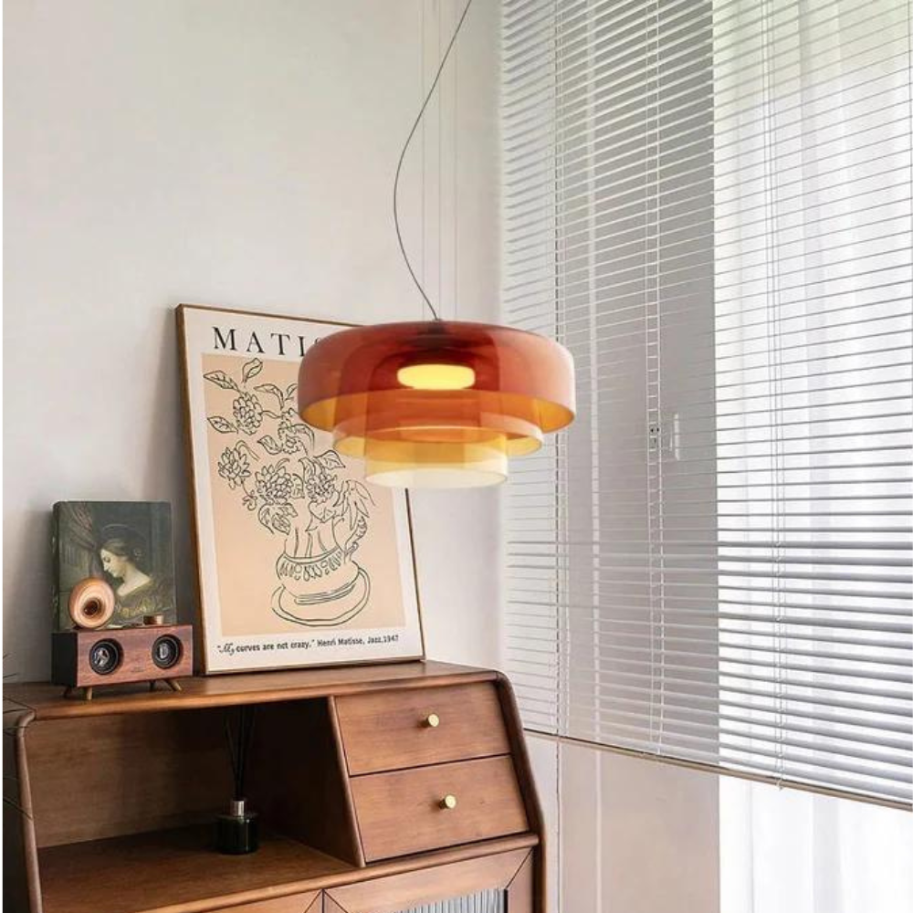 Hanglamp van Hemels Glas – Tijdloze Elegantie-light decor-De Bazelaar