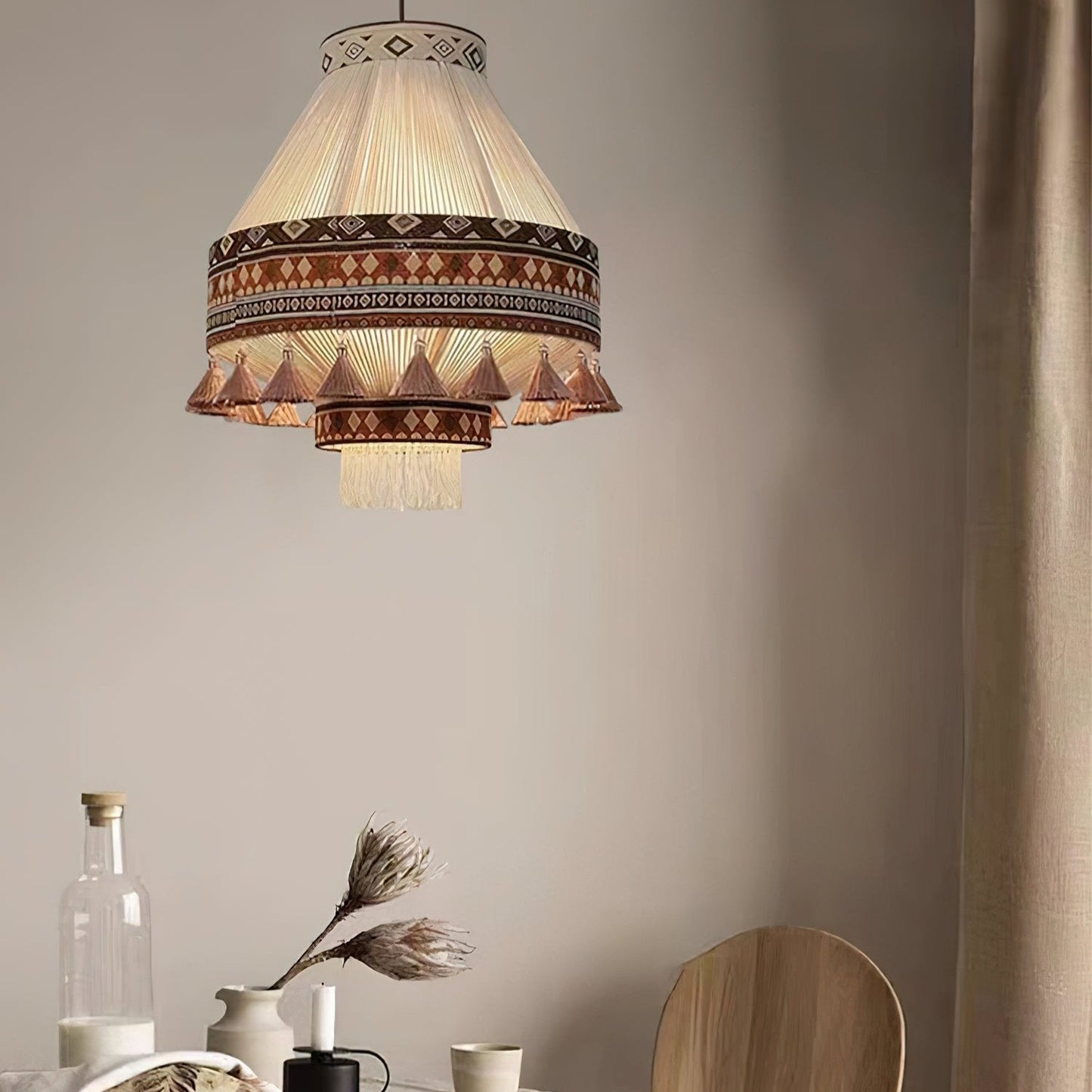 Bohemian Hanglamp met Franje – Speelse Boho-stijl-light decor-De Bazelaar