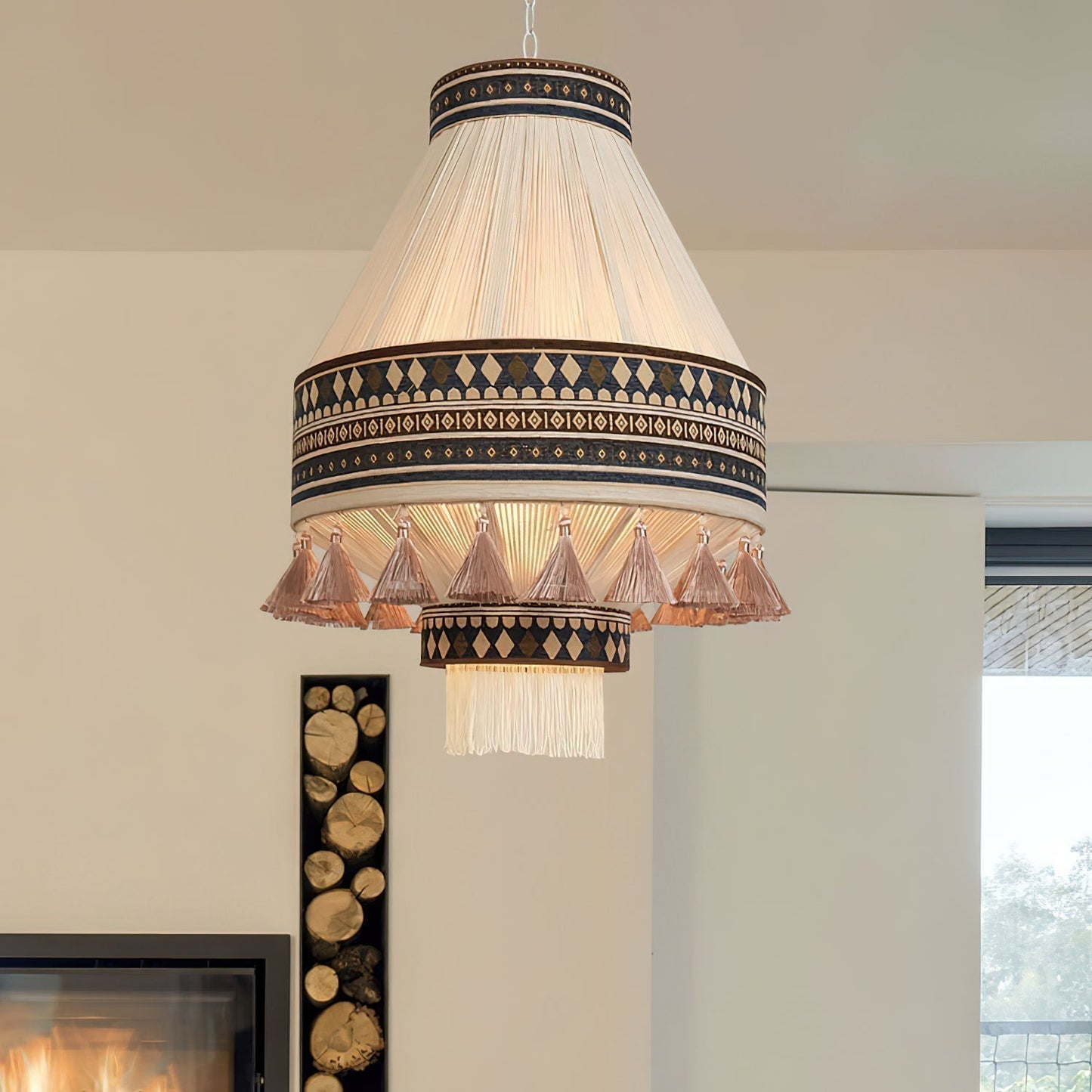 Bohemian Hanglamp met Franje – Speelse Boho-stijl-light decor-De Bazelaar
