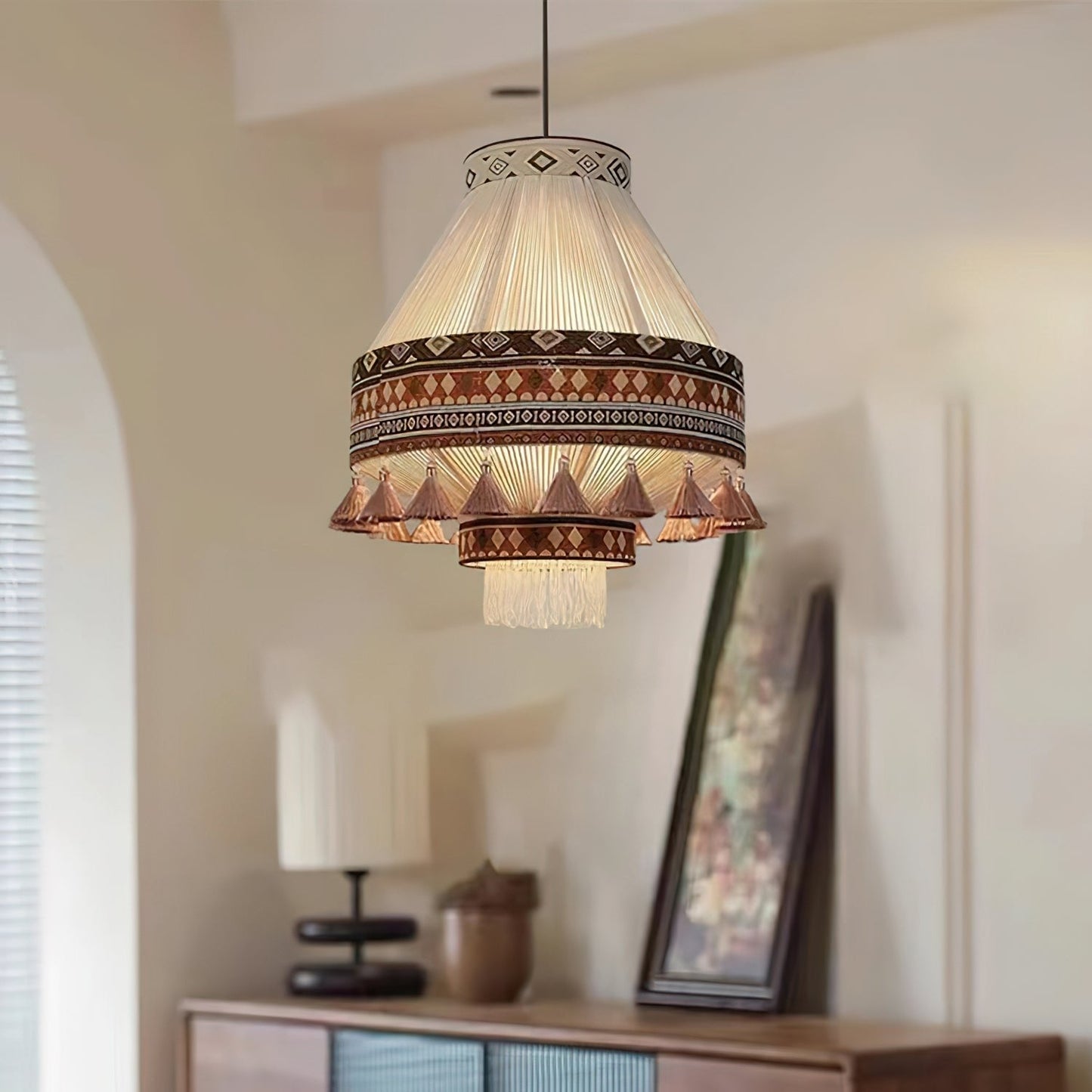 Bohemian Hanglamp met Franje – Speelse Boho-stijl-light decor-De Bazelaar