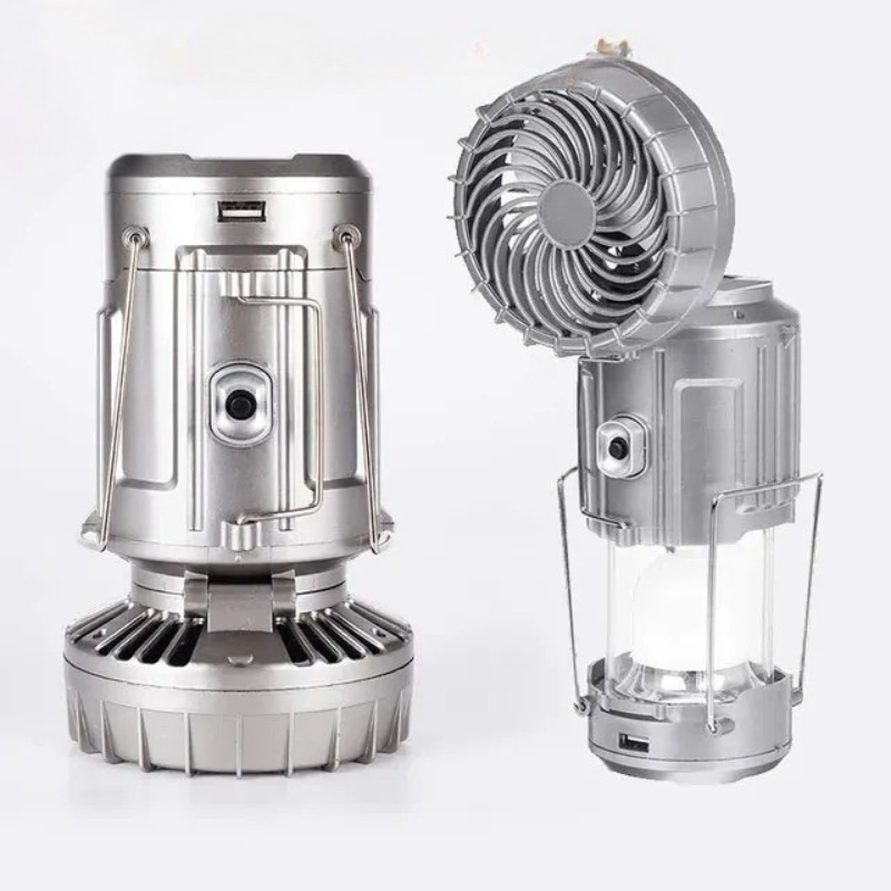 Campinglampe mit Ventilator