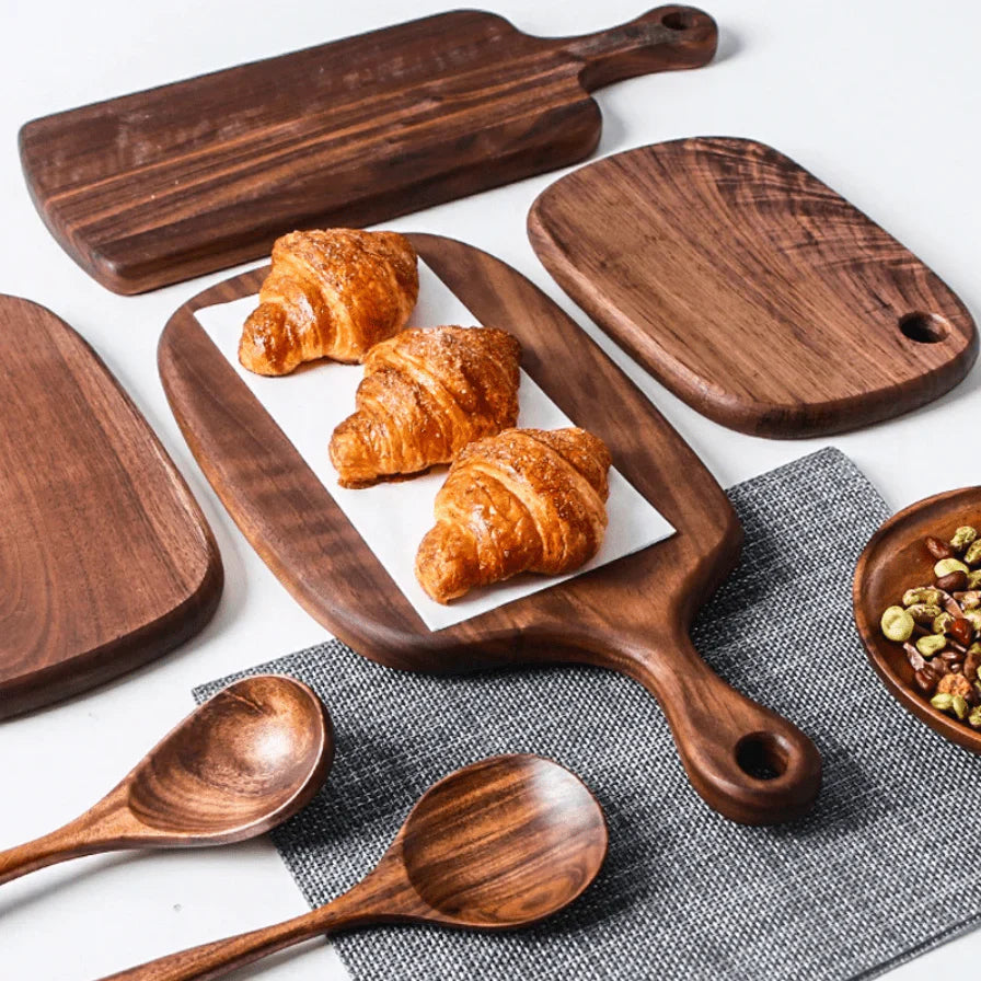 Zwarte Walnoot Snij- en Serveerplank - Uniek & Duurzaam-Cutting & Serving Boards-De Bazelaar