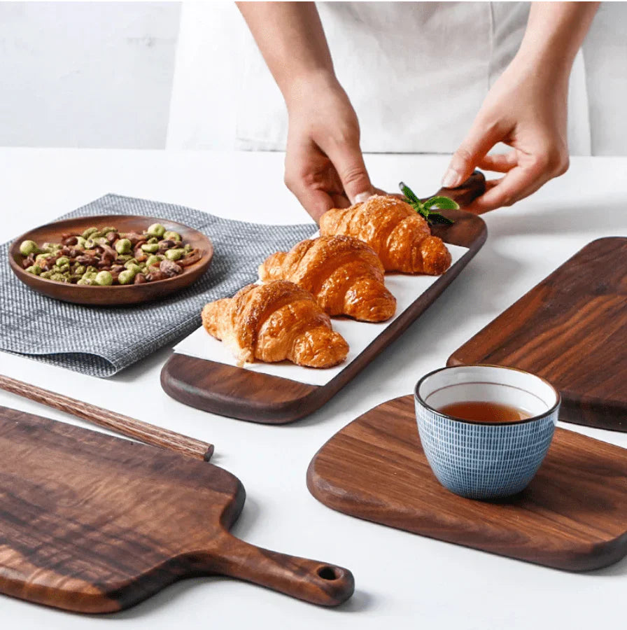 Zwarte Walnoot Snij- en Serveerplank - Uniek & Duurzaam-Cutting & Serving Boards-De Bazelaar