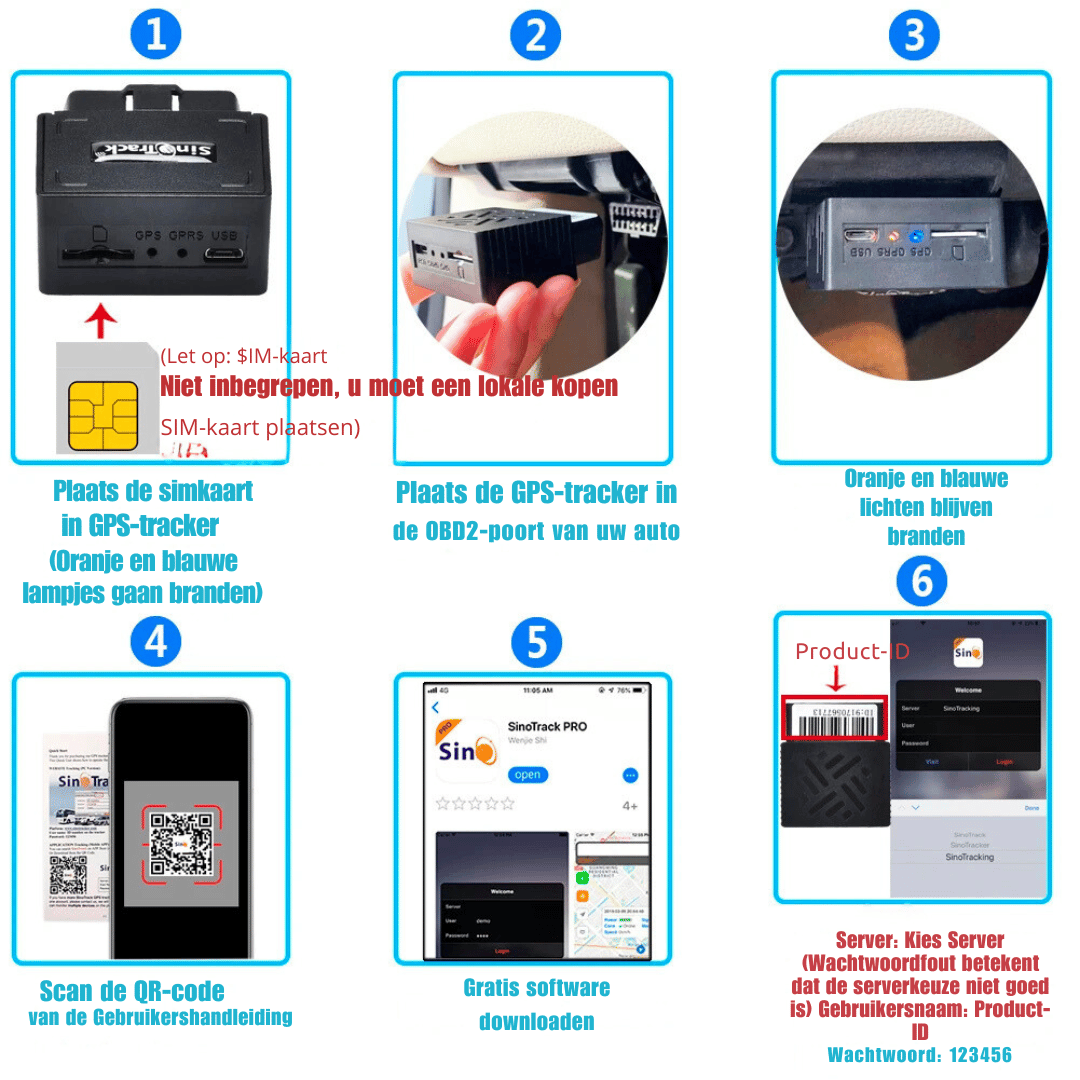 Mini GPS Tracker - Plug & Play OBD2 Voertuig Locator