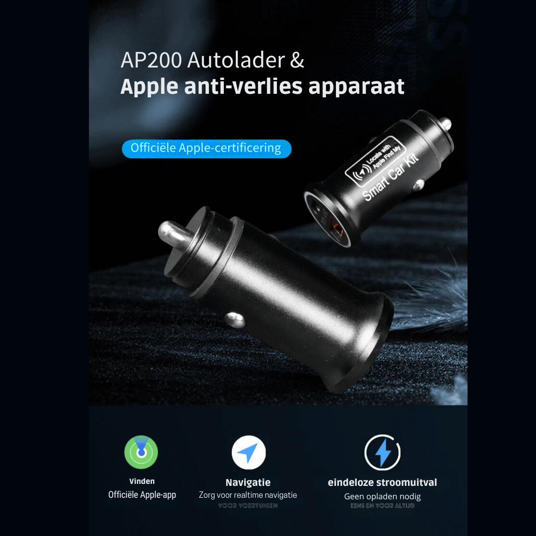 AP200 USB Autolader - 20W Snellader met GPS Tracker