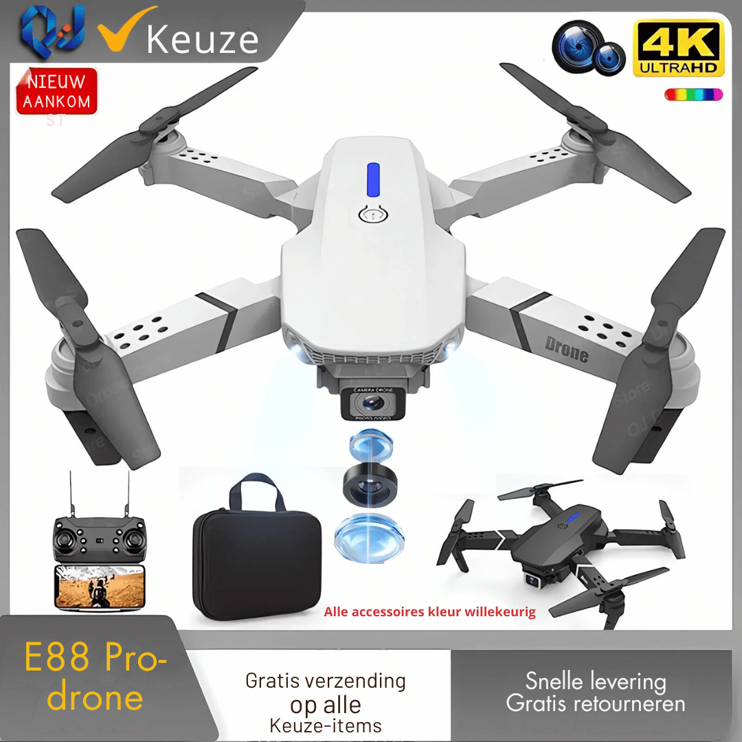 E88Pro RC Drone - 4K Camera Opvouwbaar + Hoogtevasthoudfunctie
