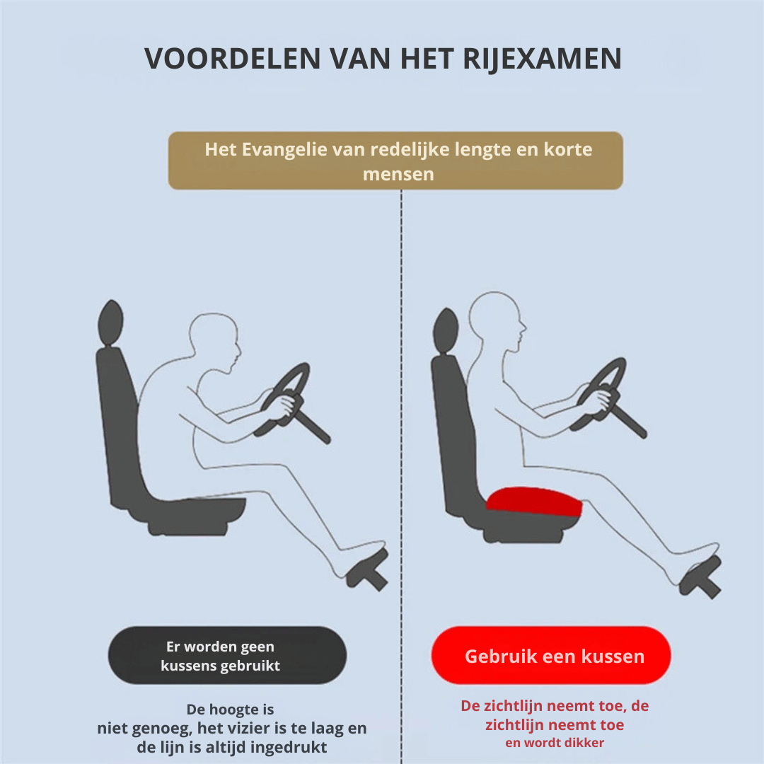 Auto Verhoger Zitkussen - Draagbaar Hoogteverhogend